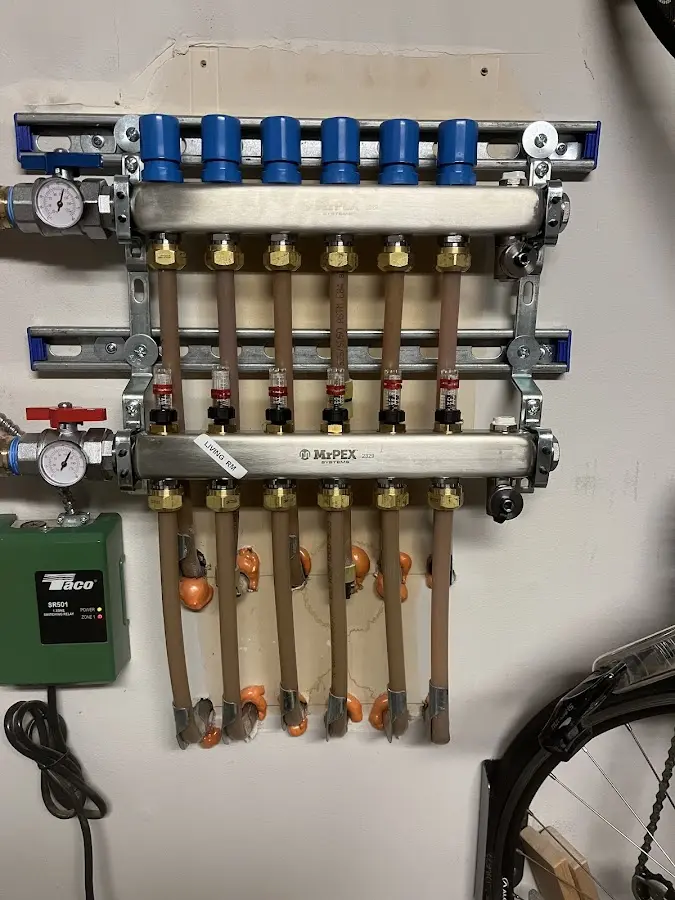 Plumber performing Gas Line Installation at a residential property in Ephrata